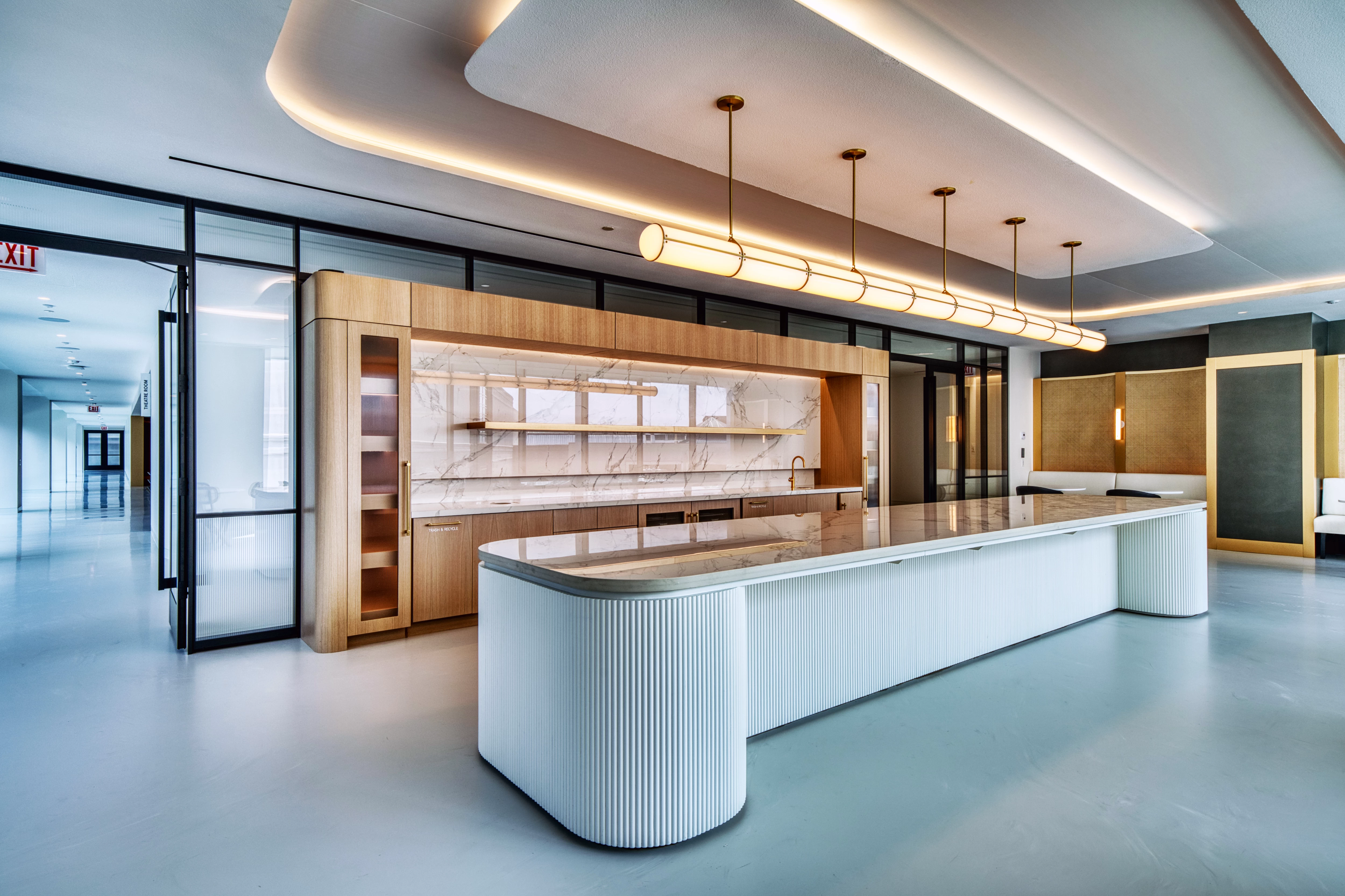 Commercial interior featuring custom DMA millwork